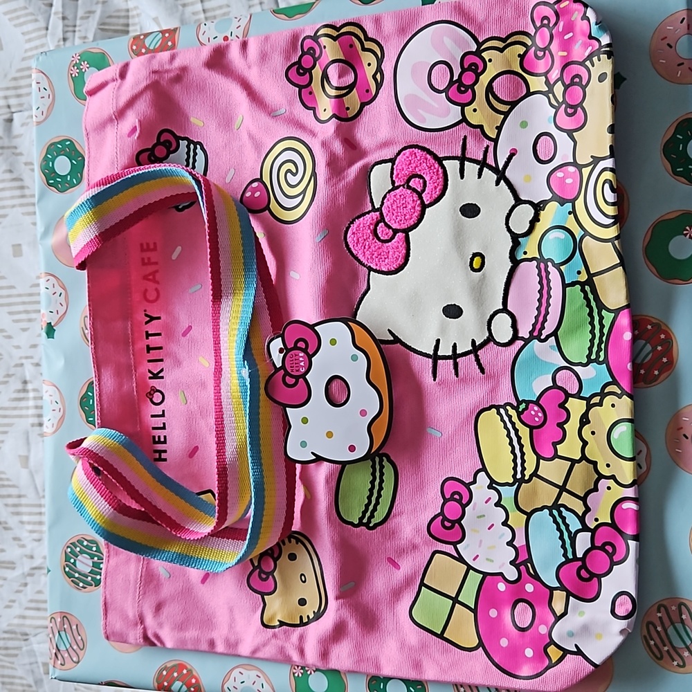 Sanrio Hello Kitty Cafe Canvas Tote Bag (Sweet Sprinkles)